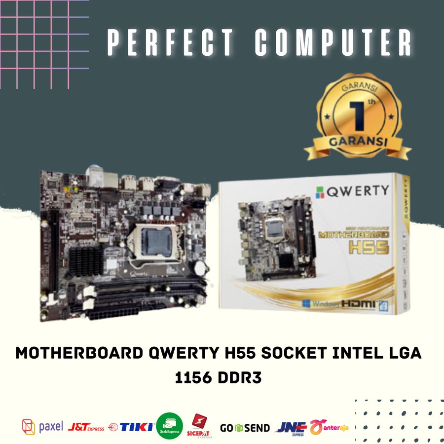 MOTHERBOARD QWERTY H55 SOCKET INTEL LGA 1156 DDR3