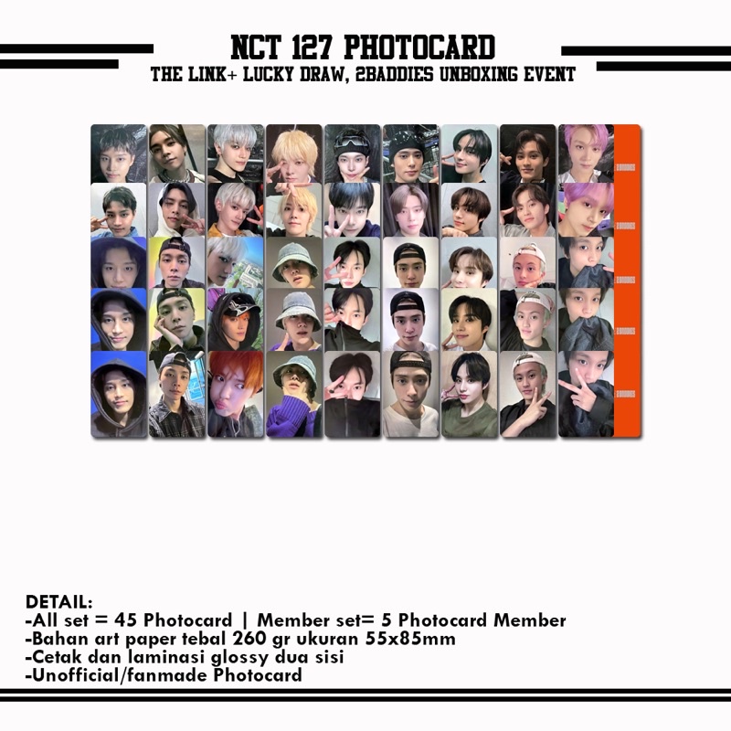 NCT 127 THE LINK+ LUCKY DRAW 2BADDIES UNBOXING EVENT PHOTOCARD