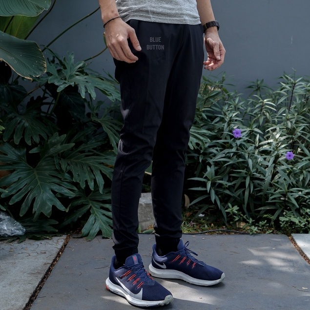 BlueButton Jogger Pants Celana Jogger Pria Basic Daily Wear