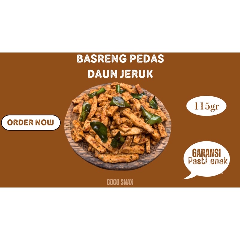 

115gram / BASRENG PEDAS DAUN JERUK / BASRENG VIRAL / BASO GORENG