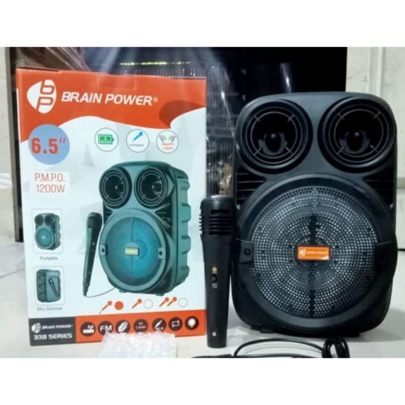 COD Speaker Bluetooth Wireless 3381/ 338 Ukuran 6,5 Inchi 6.5 Inch Bonus Mic Free Microphone Karaoke Speaker Aktif Wireless Portable Salon Bluetooth