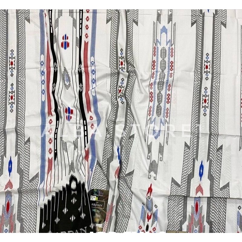 Sarung Ardan Family Silver Motif Arjuna PUTIH