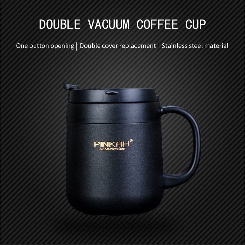 PINKAH PJ-3522-L - Vacuum Mug 340ML - Gelas Mug Termos Tahan Panas dan Dingin