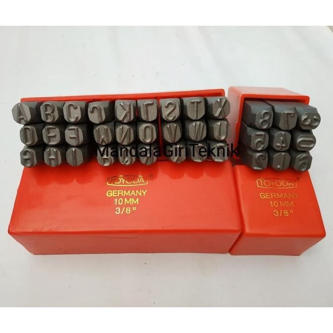 Alat ketok angka dan ketok huruf ukuran 10mm Full Set