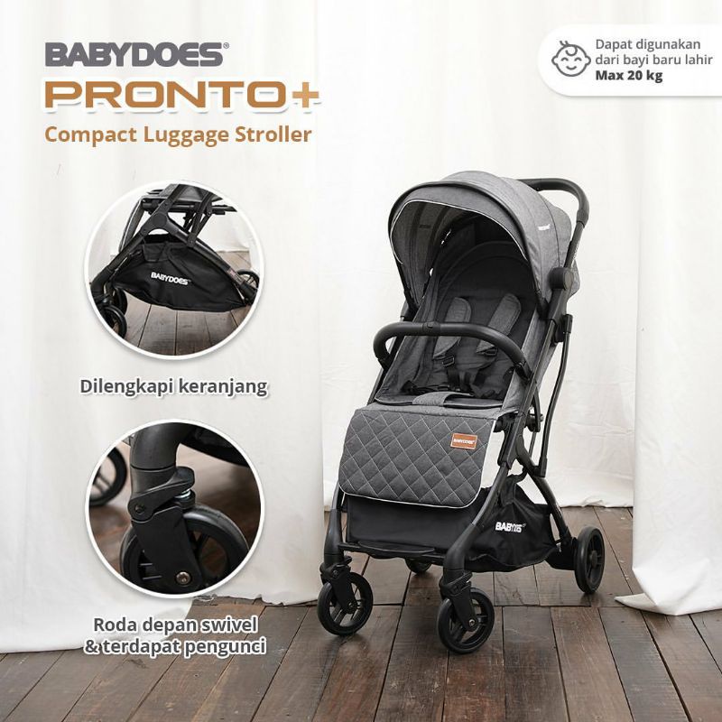 Makassar - Babydoes Stroller CH 2221 Pronto + Plus Kereta Dorong Bayi Cabin Size