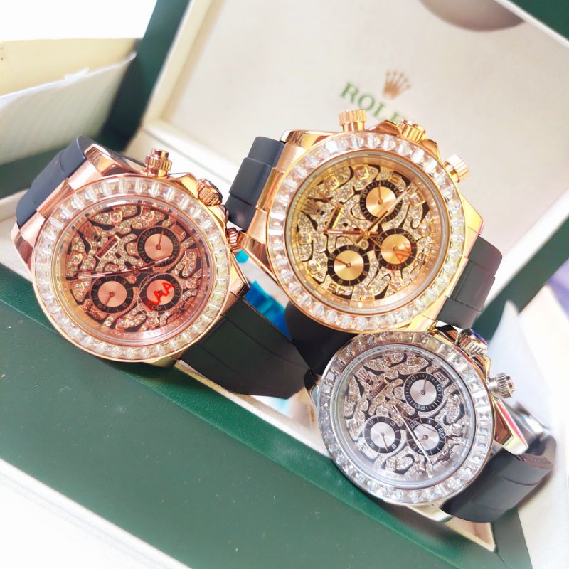 Jam Tangan #Rolex Daytona Sulthan Automatic Strap Rubber