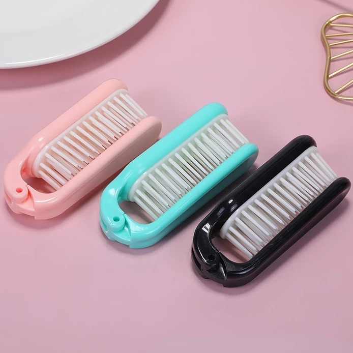 1pc Sisir Rambut Lipat Portable Anti Statis Untuk Travel