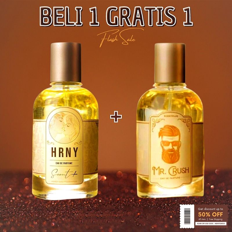 PROMO BELI 1 DAPAT 2 PCS PARFUM HRNY / MR CRUSH / STAYCATION BEBAS PILIH VARIAN 30 ML