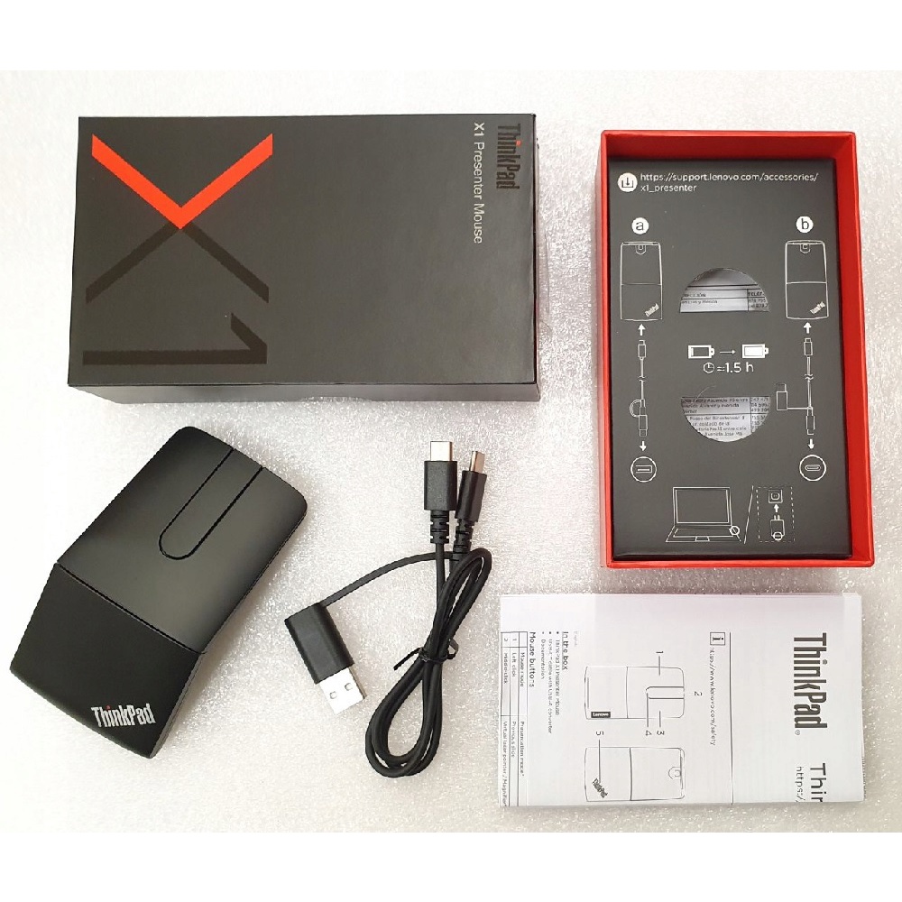 LENOVO ThinkPad X1 Dual Mode Wireless Presenter Mouse with Adjustable DPI - Mouse Wireless dan Wireless Presenter dari Lenovo