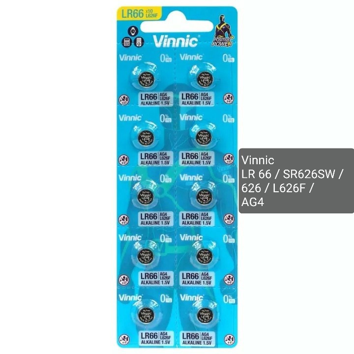 Baterai Jam Tangan Vinnic LR 66 / SR626SW / 626 / L626F / 377 / AG4 (batrei)