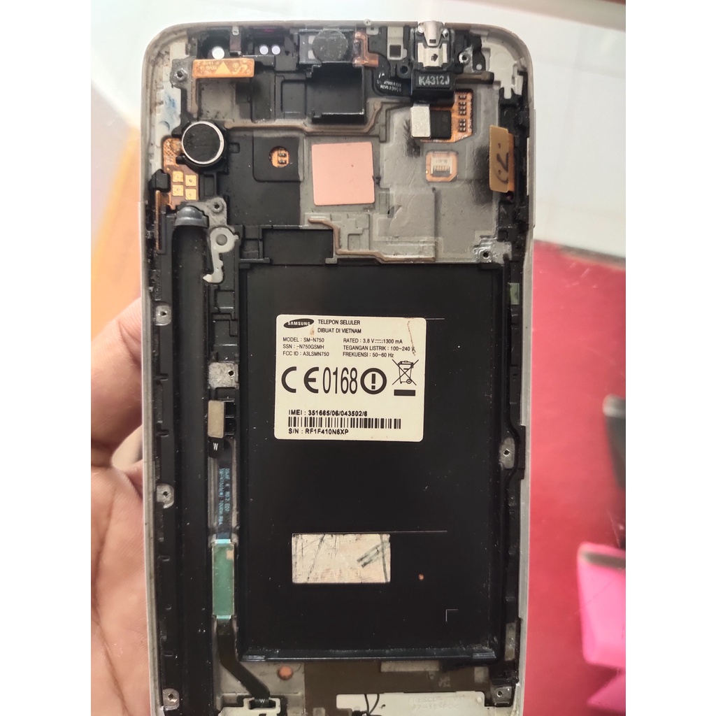 lcd samsung n750 original tested minus tc retak