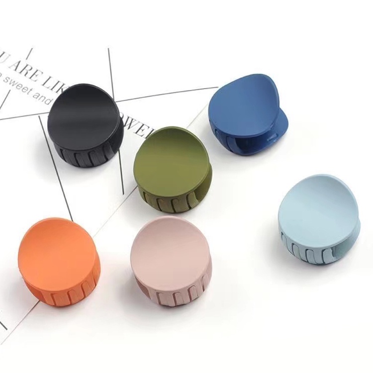 Jedai Doff Bulat Jepit Salon Korea Matte Mini Hair Claw Clips - Jedai Korea Impor Bulat Doff Edition