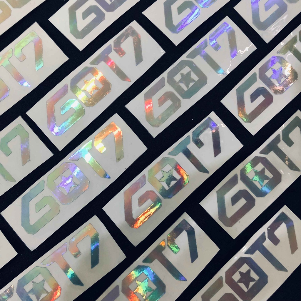 [kstuffind] GOT7 LOGO HOLOGRAM MURAH LOGO HOLO STIKER STICKER