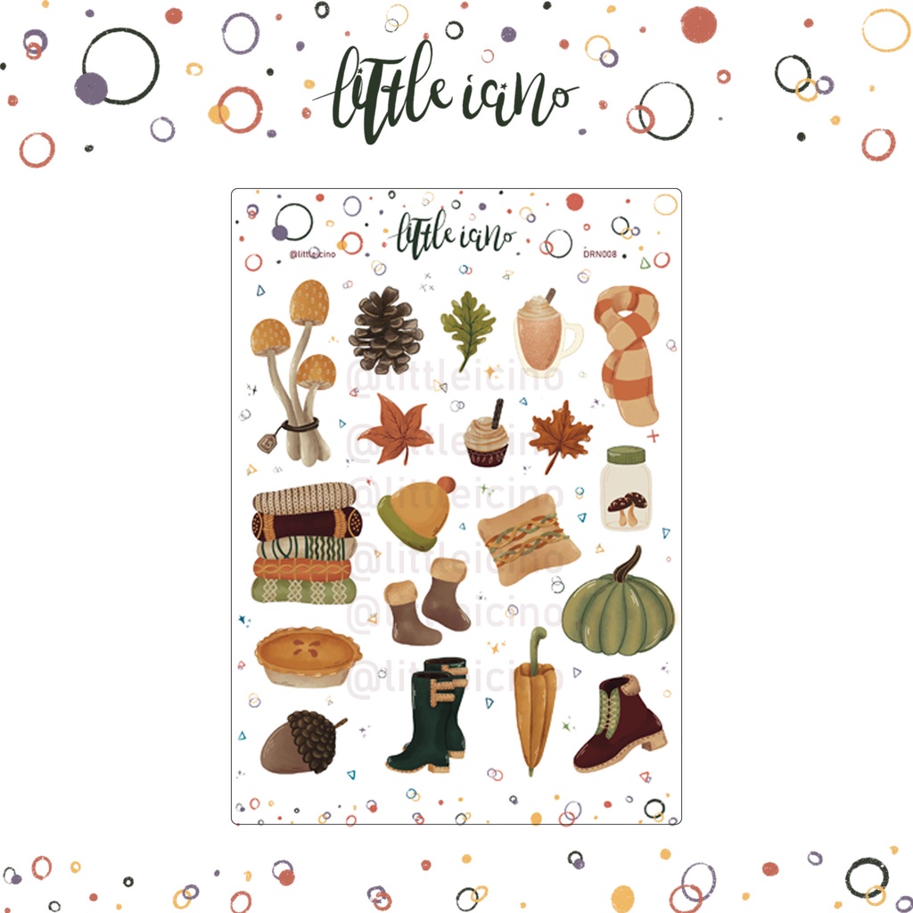 

STICKER JOURNAL AESTHETIC Autumn untuk planner, bullet journal dan journal | DRN008 | littleicino