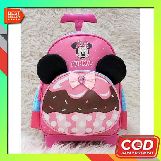 Tas Troli Anak Perempuan Karakter Pony - Tas Dorong Anak Tk - Tas Anak Perempuan  Trolley Anak Perem
