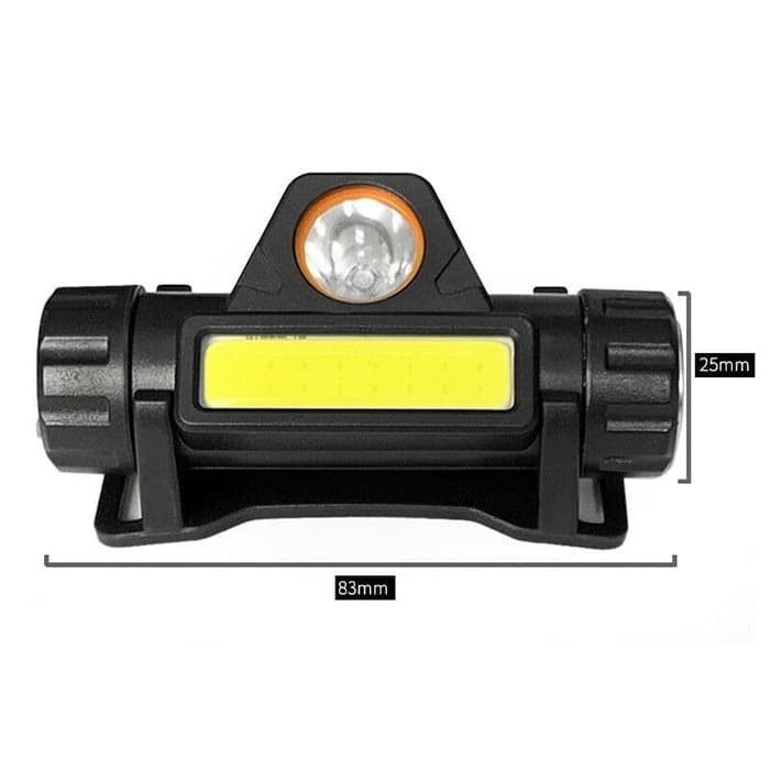 Senter Kepala Mini Head Lamp Led COB Rechargeable Plus Magnet 101 - YS Shop