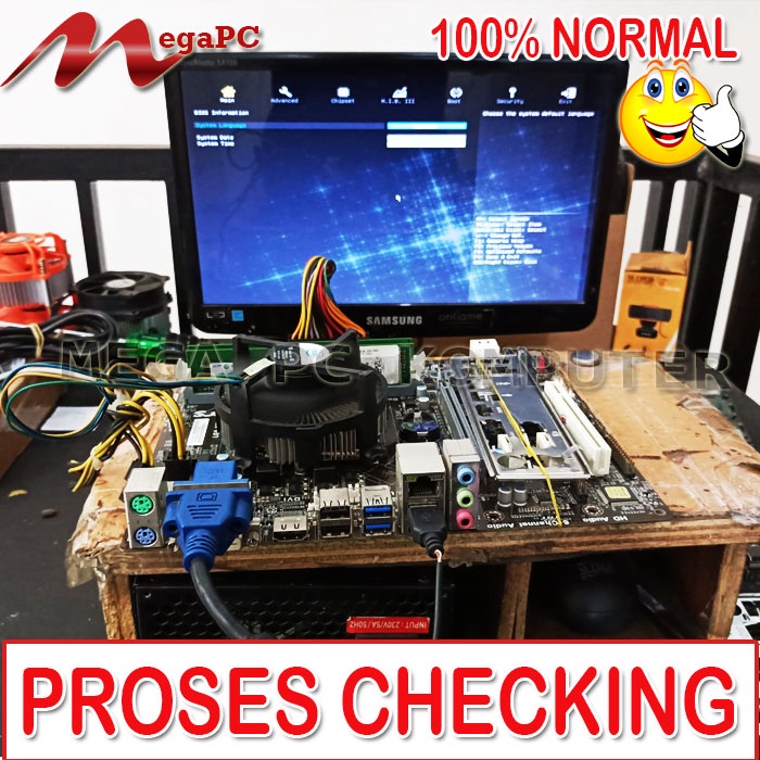 OBRAL Paket Mainboard LGA 1155 H61 Ddr3 + Core i3 3220 + FAN