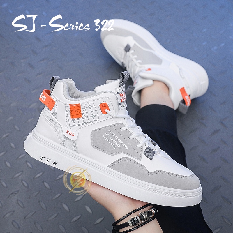 [OOS] Sepatu Sneakers Pria Boots Fashion Model Keren Buat OOTD Kualitas Import Premium -322