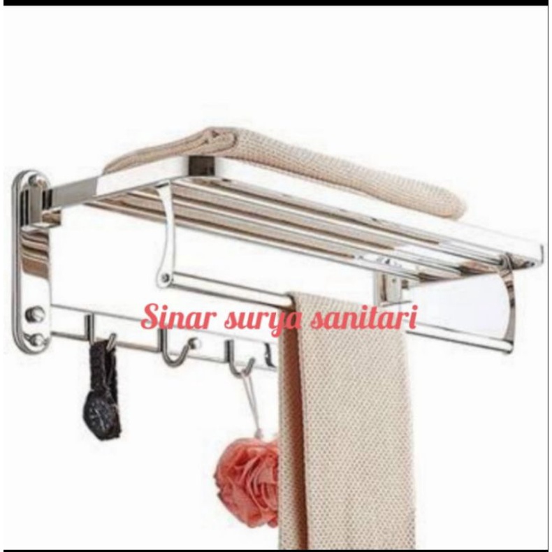 Rak handuk lipat stainless 304 / gantungan handuk stainless 304