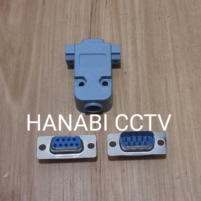 Connector Com Cover DB9 Konektor DB 9 Socket Adapter Female Male Cover Rumah Port Vga