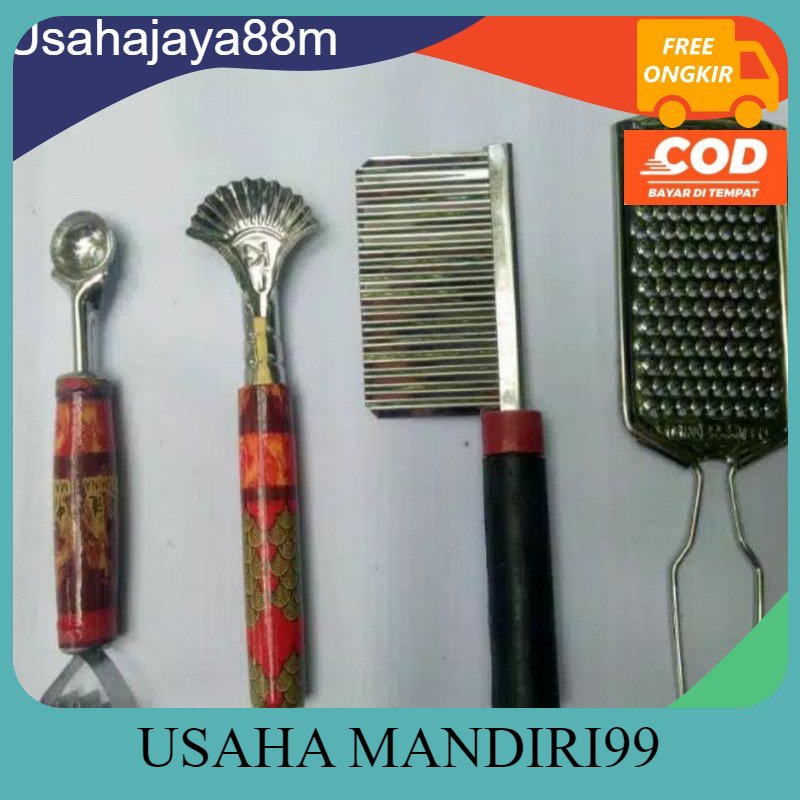 Alat Es Buah set alat es buah stainless lengkap 4 macem