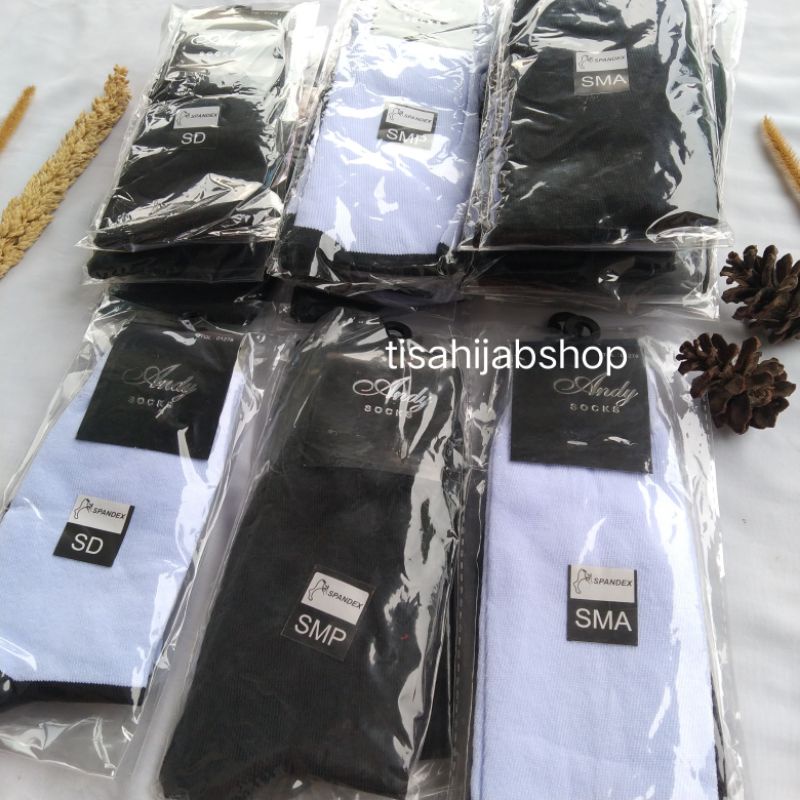 KAOS KAKI SEKOLAH HITAM /KAOS KAKI SEKOLAH PUTIH