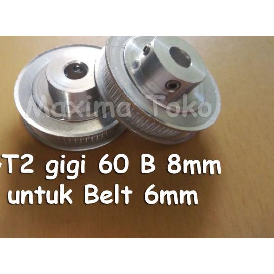 Timing Pulley GT2 60 Teeth Bore 8mm 2GT 60T