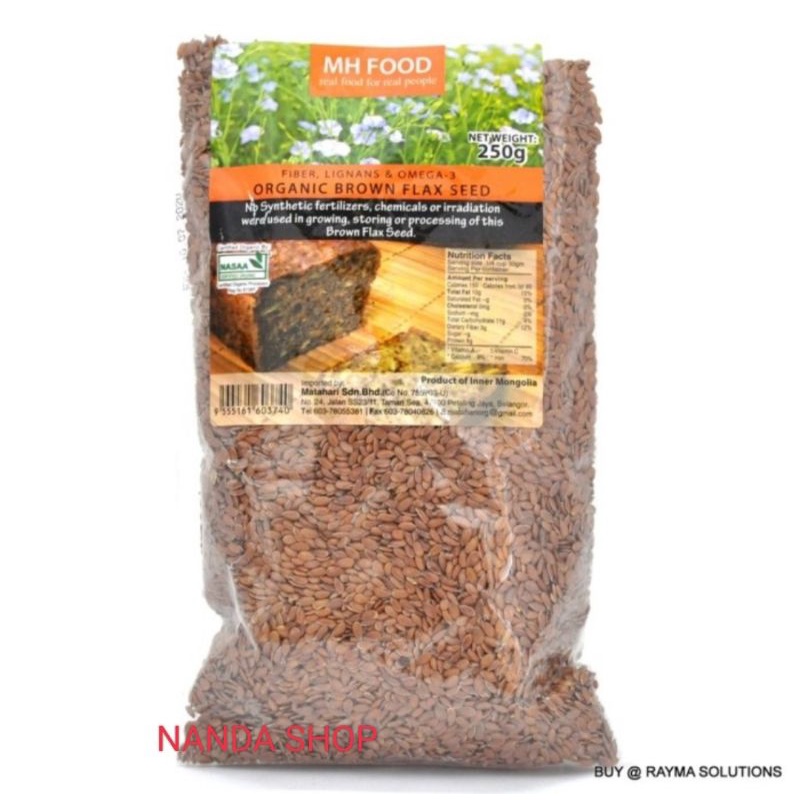 

MH Food organic brown flaxseed 250gr