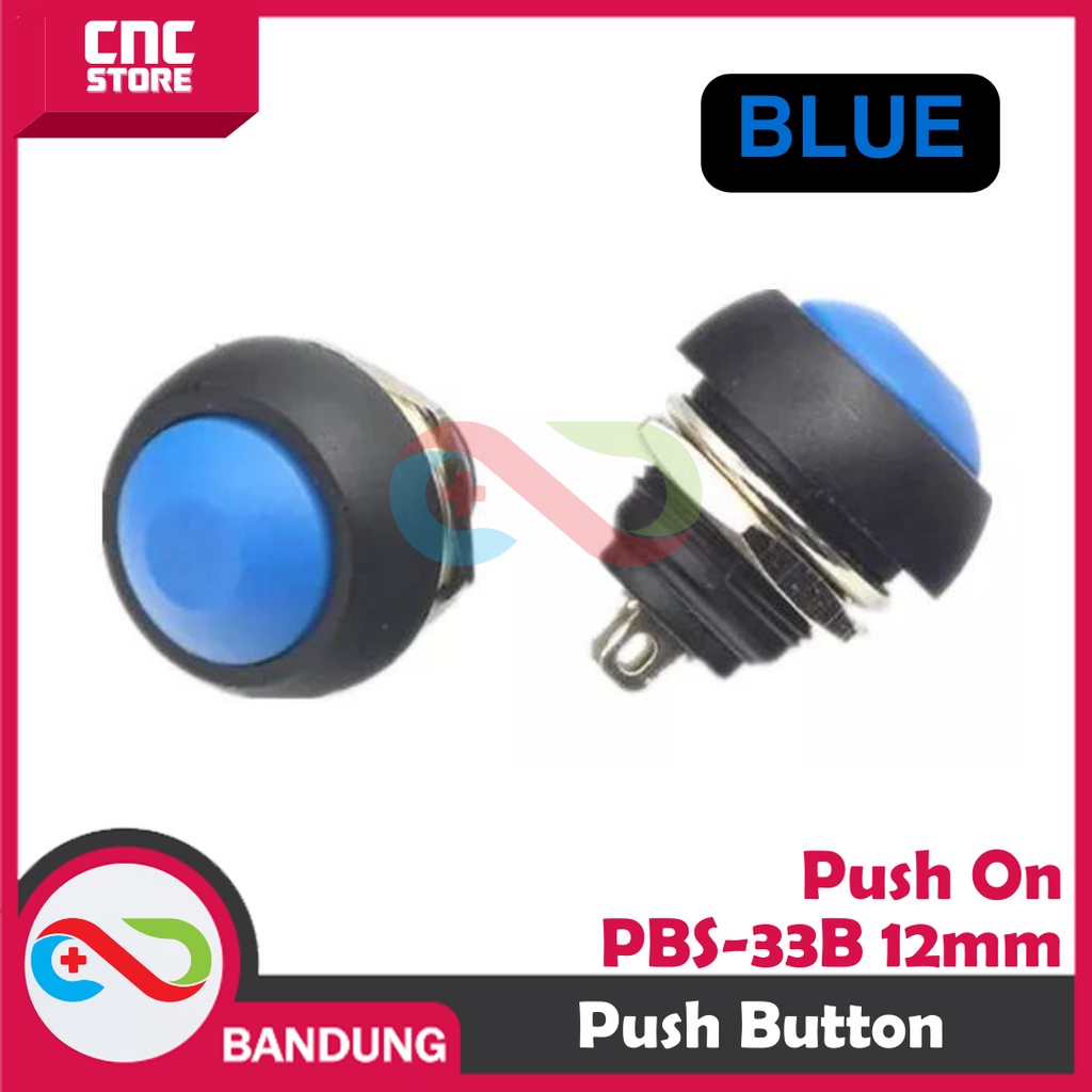 PUSH BUTTON PUSH ON MOMENTARY PBS-33B 12MM