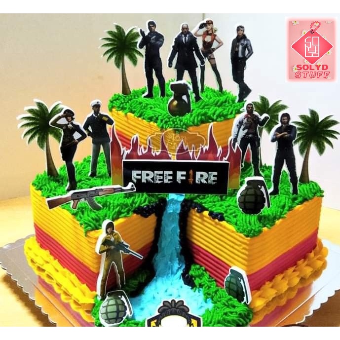 TOPPER CAKE HIASAN KUE FREE FIRE