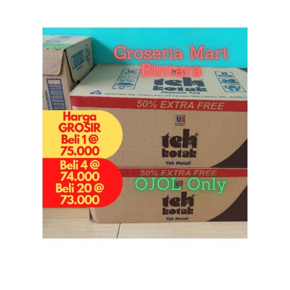 

*Bintara* Ultra Teh Kotak (Melati Jasmine) 300ml x 24 (1 Dus) - Bekasi