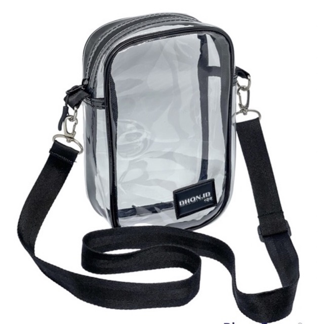 Dhon id tas selempang transparan mika pria tas tranparan wanita tas hp transparan minibag