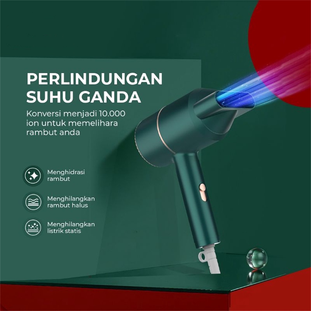 COD Profesional Beauty Salon Haircare Blu-Ray Cahaya Pengering Rambut Anion Hair Dryer