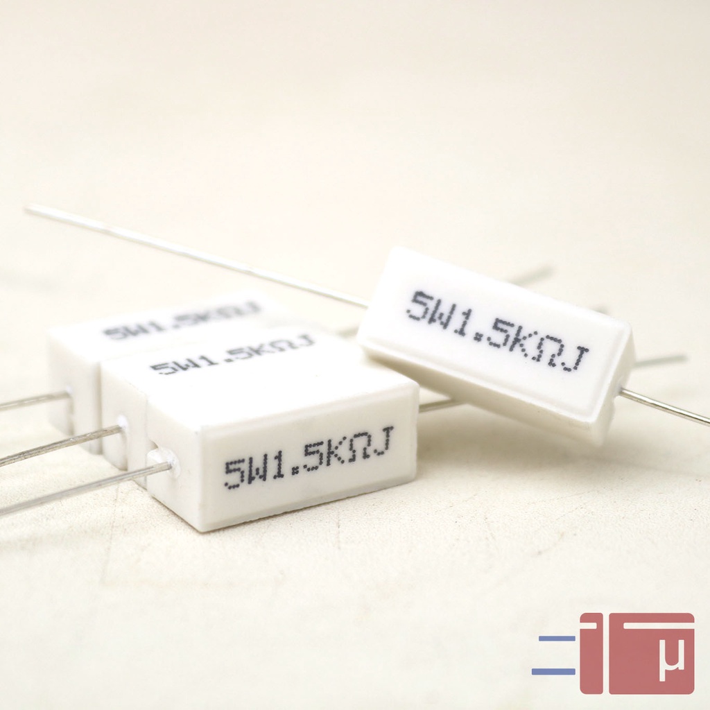 Resistor Kapur 1K5 1.5K 5W Taiwan Kaki Tembaga