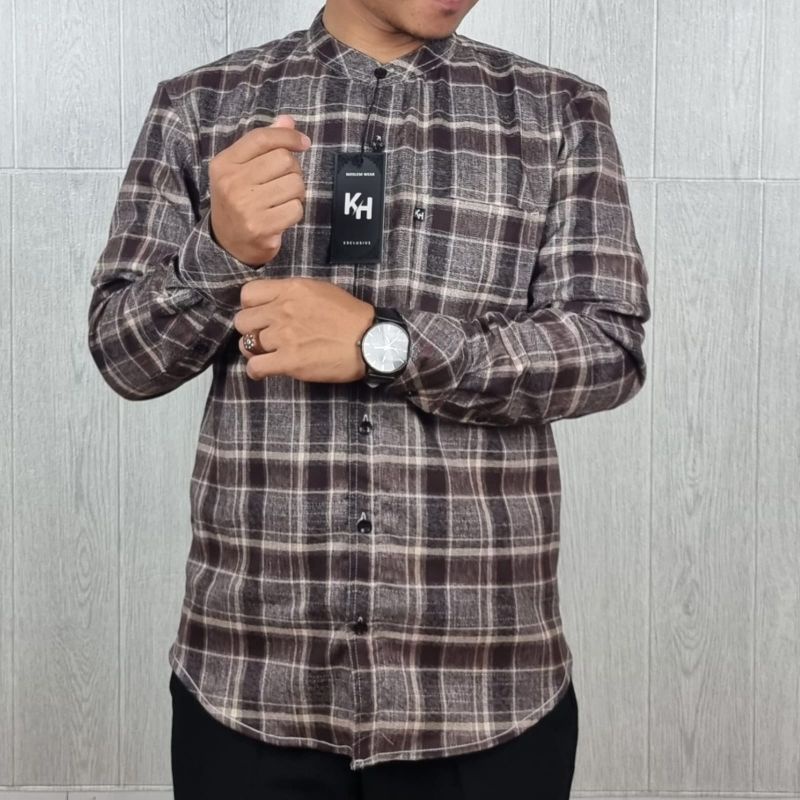 KEMEJA KOKO KEMKO KH DEWASA LENGAN PANJANG KOTAK-KOTAK