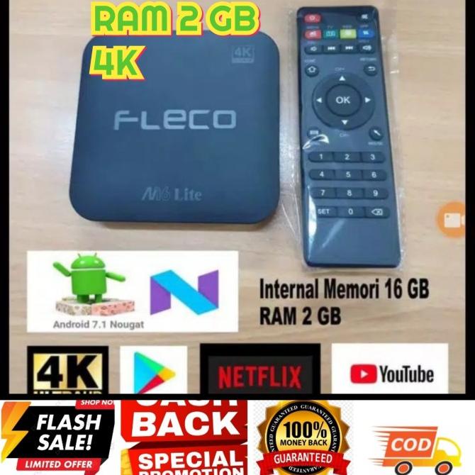 Android tv box ram 2gb 4k set box tv android fleco