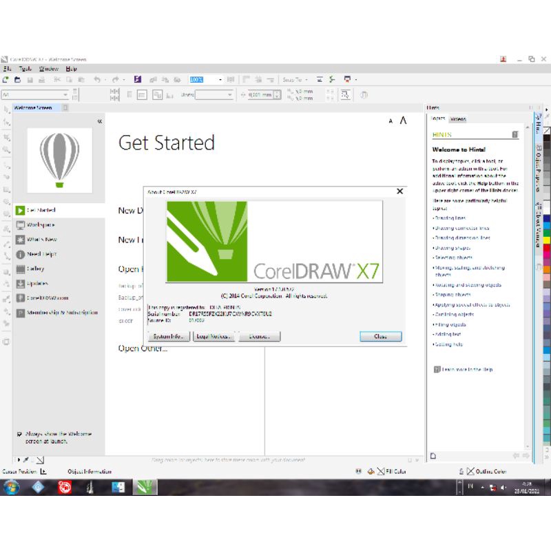 CorelDRAW GraphicsSuite X7 full versi dengan flasdisk plus sn original