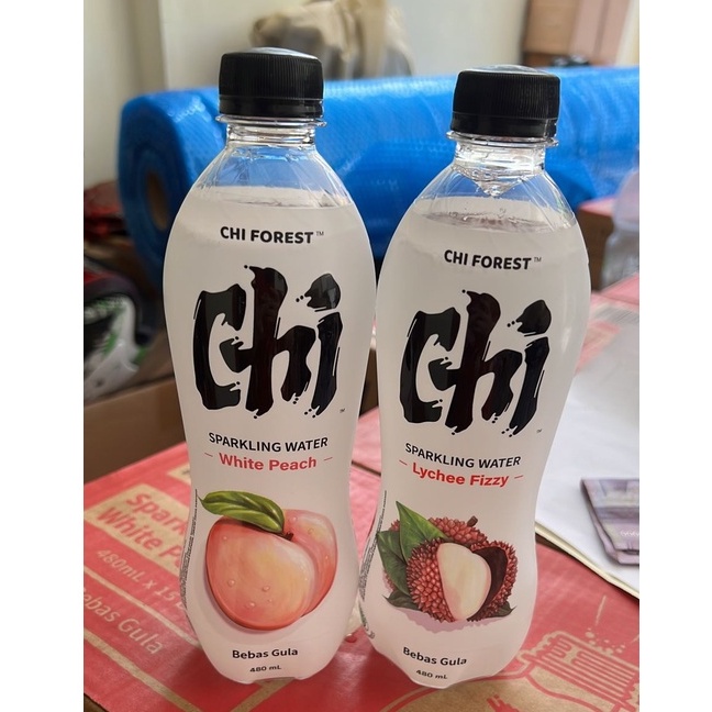 [HALAL] Chi Forest Sparkling Water 480ml Lychee / White Peach Minuman Bebas Gula