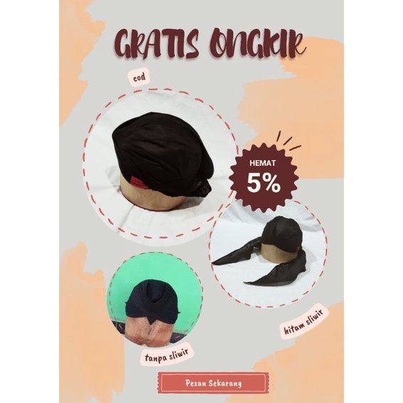 blangkon hitam polos siliwir /belangkon jogja /belangkon bayi/belangkon anak /topi blangkon jawa /bl