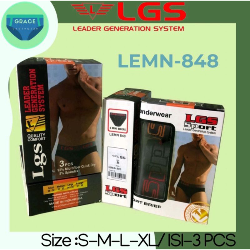 Celana Dalam Pria LGS Sport 848 ISI-3 PCS
