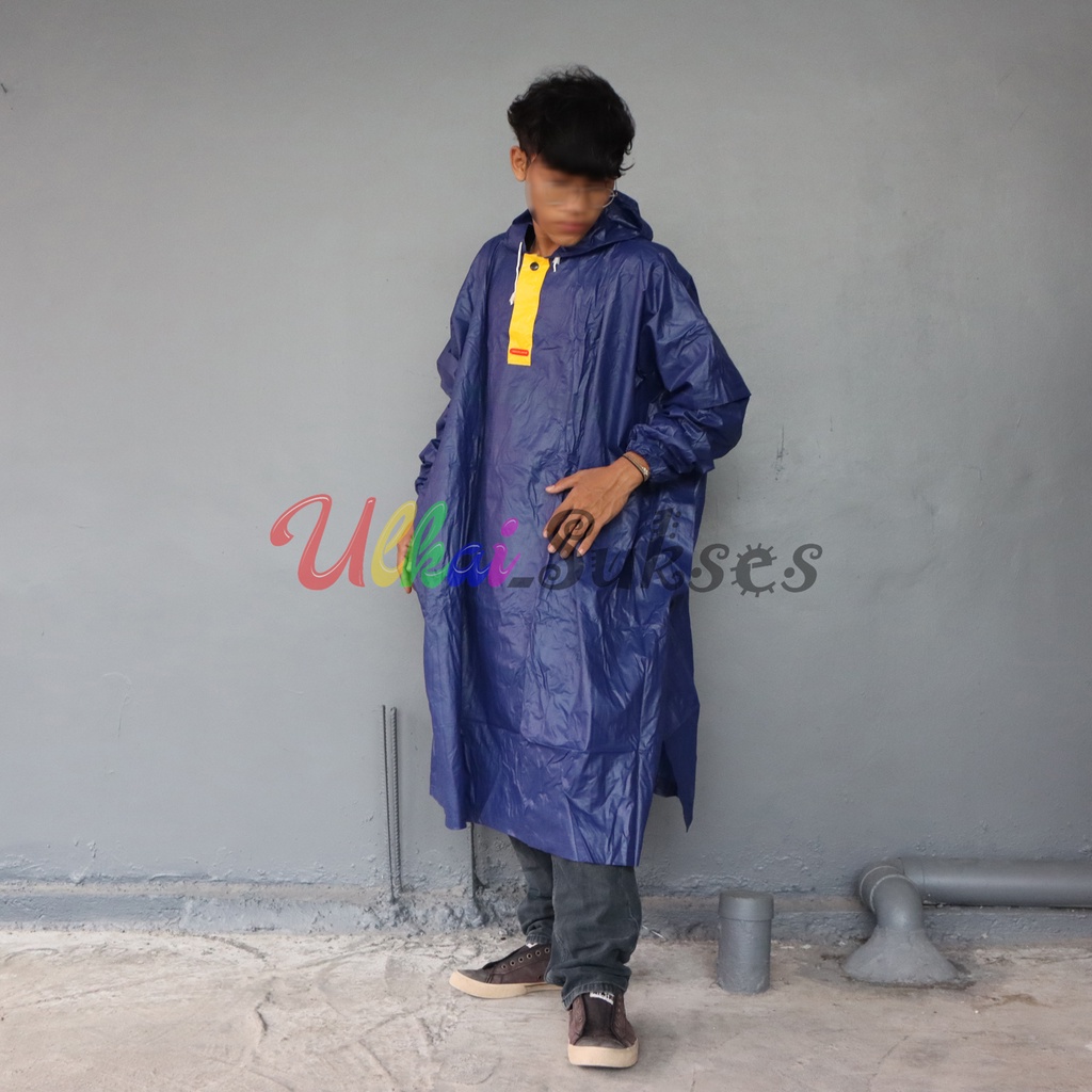 Jas Hujan Raincoat Setelan Ponco Rossi Mantel Hujan Poncho Model Batman Dewasa l Pria l Wanita Anti Bocor Dan Bau Murah