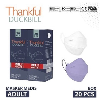 THANKFUL Duckbill Earloop Medical Face Mask – Bundle Buy 1 Get 1  (Random 20 pcs)