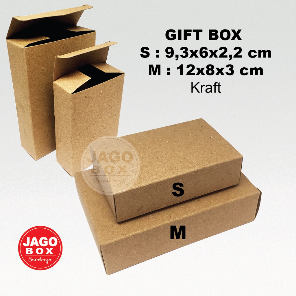 KOTAK SOUVENIR / PACKING / KADO / GIFT BOX M - KRAFT