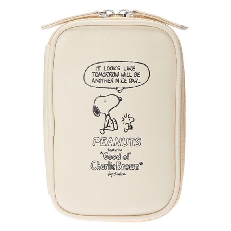 ✆Sera Sera Jepang Baru Snoopy Tas Penyimpanan Super Cute Kartun Lucu Kecil Tas Clutch Tas Kotak Alat Tulis Gaya Jepang