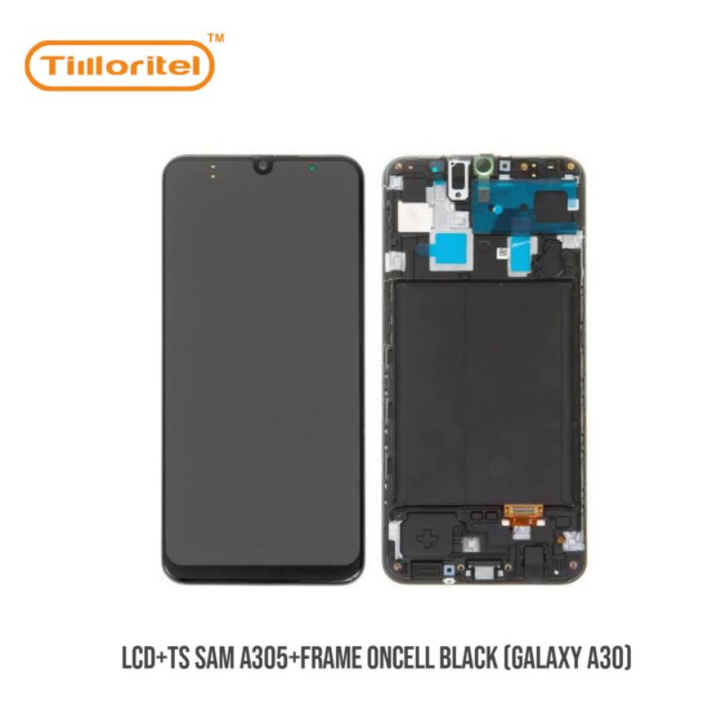 LCD+TS SAM A305+FRAME ONCELL BLACK (GALAXY A30)