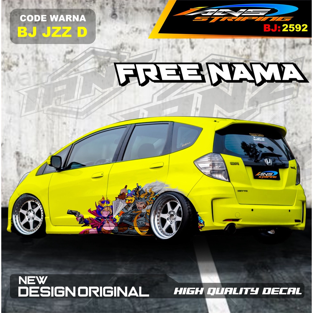 STICKER MOBIL BRIO, JAZZ / STICKER MOBIL /DECAL STICKER MOBIL / STIKER JAZZ, AGYA, AYLA