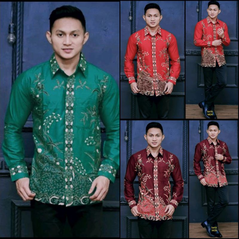 KEMEJA BATIK LENGAN PANJANG MODERN ATASAN PRIA ELEGAN