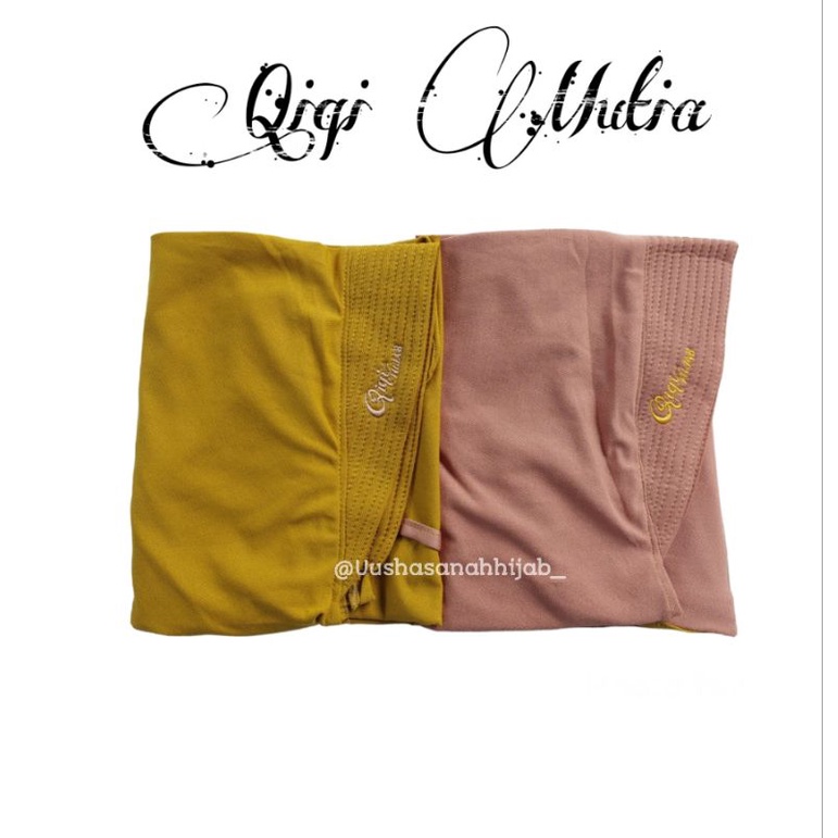 (Qiqi Hijab) MUTIA •jilbab instan jersey airish premium•kerudung pet list