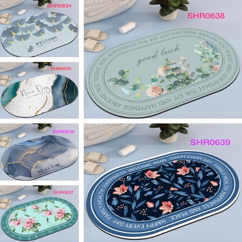 SHENAR KESET KAKIELANTAI SERAP AIR KAMAR MANDI ANTI SLIP ANTI BAU ANTI BAKTERI - KESET BINTIK / KESET KEISHA
