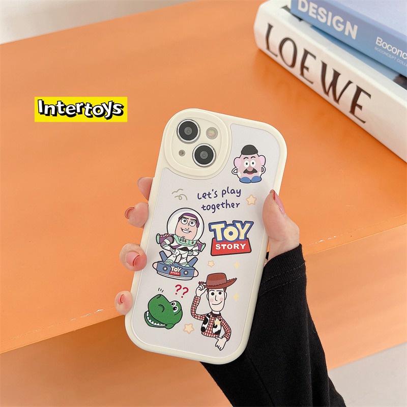 Cute Toy Story Dinosaur Soft Case Apple IPhone 6S 7 8 Plus XR XS Max 11 12 13 14 Pro Max 14 PLUS Black Silicone Case for Girl Gift Baolongwish